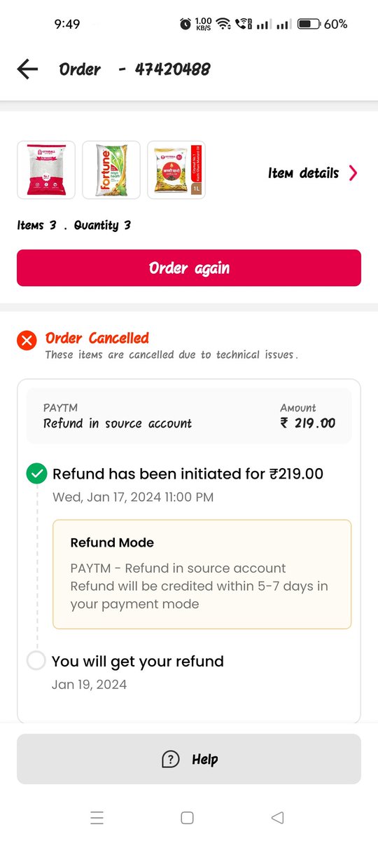 HarishSingh93's tweet photo. @CityMall_in when I got my refund ? It is cancelled automatically on 17 January but still it is not credited in my account . I am sending you the screenshot . Kindly look into the matter https://t.co/XpWbLMruqW