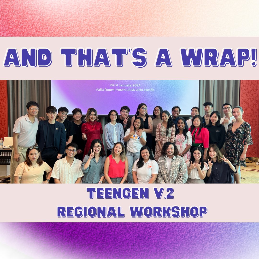 The TeenGen v.2 Regional Workshop has finally concluded! In partnership with @unescobangkok, we invited 24 youth participants to provide feedback to an updated version of Youth LEAD's leadership training manual for aYKPs. The manual will be officially launched later this year.