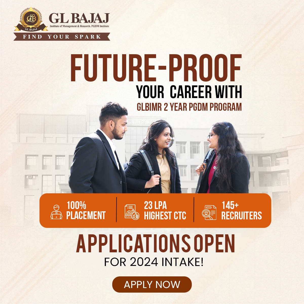Applications for the 2024 intake are now open, offering you the chance to embark on a transformative journey towards success. 

Apply now- bit.ly/3IUtX1f 

 #pgdmprogram #pgdminstitute #pgdmstudies #businessstudents #managementlessons #managementmindset #pgdmadmissions