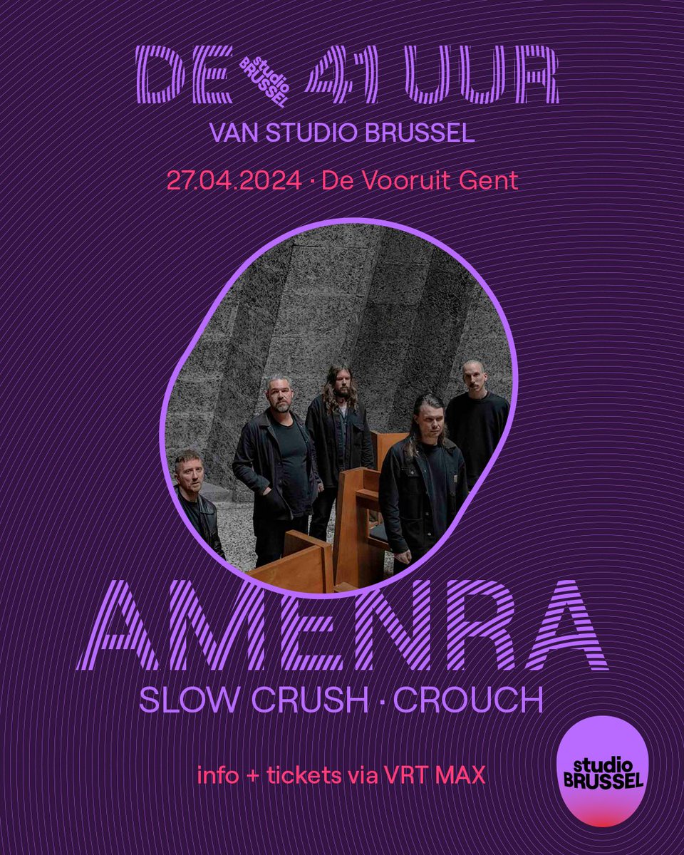 We’re playing ‘De 41 uur van @stubru ‘ April 27th @viernulvier.gent supporting @amenra_official together with @crouch_official Sign up for our newsletter and follow our stories for an exclusive artist pre-sale. #grungegaze #postmetal #shoegaze #postpunk #postrock #stubru
