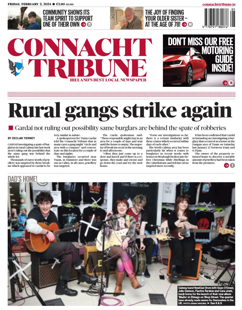 THIS WEEK'S CONNACHT TRIBUNE IS NOW ON SALE OR YOU CAN PURCHASE YOUR E-PAPER HERE ... bit.ly/3mRjUgy