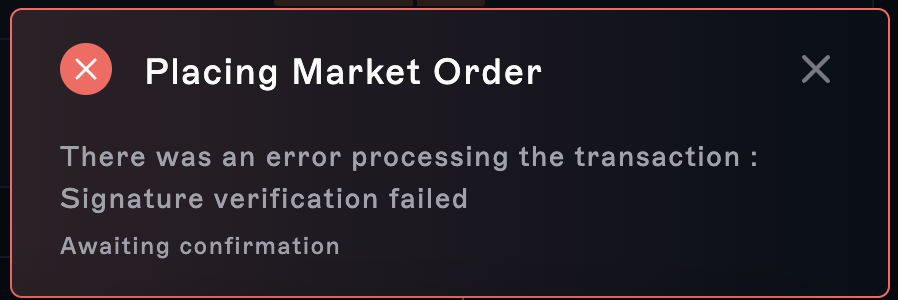 hexilvy's tweet photo. @DriftProtocol @SolanaFloor Yeah that's not the issue. Getting this even though I've confirmed multiple times and other types of transactions go through on that wallet. https://t.co/RfQDcbNleh