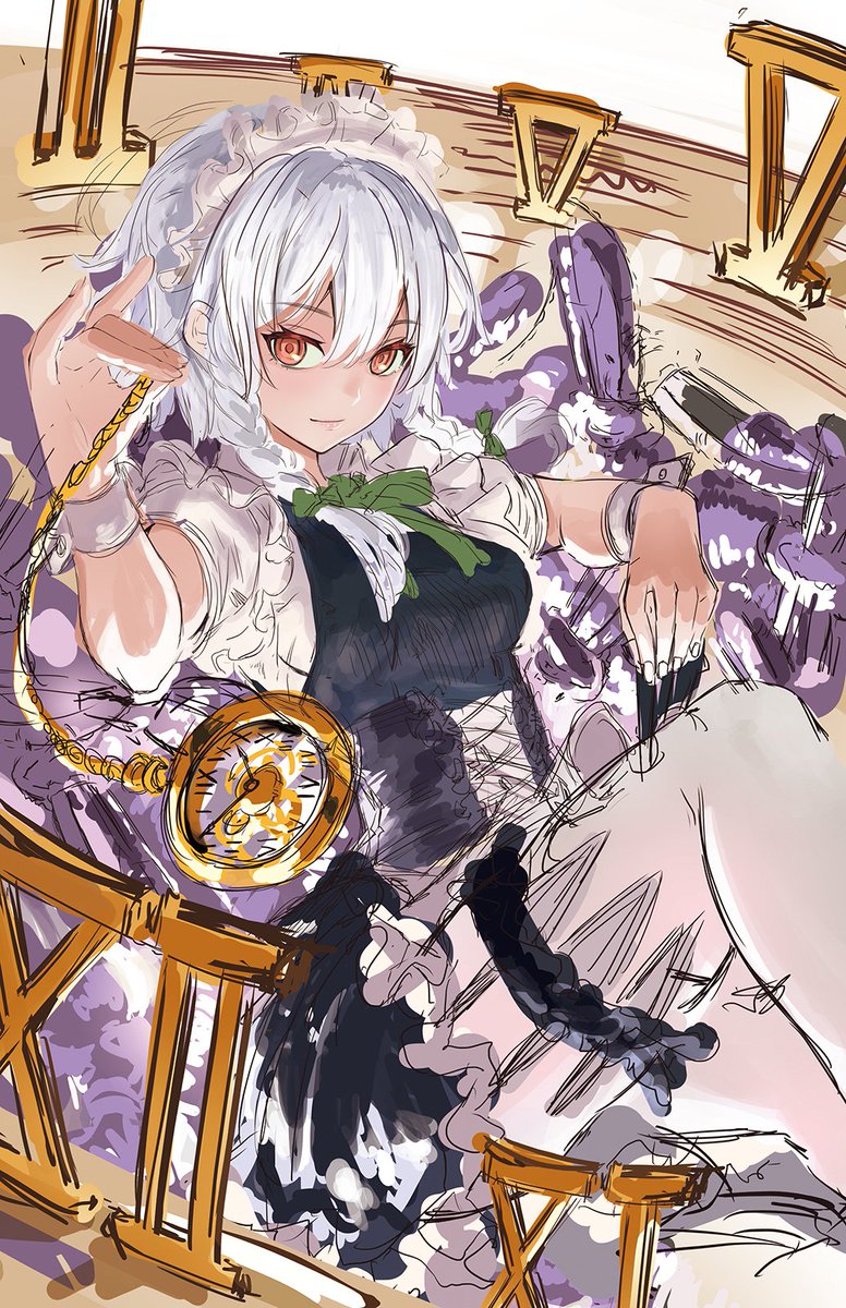 kwongkin's tweet photo. ファイルを整理していた時に、これらの2つの色ラフを見つけました。ラフを見るのが好きな人はいますか？

#東方Project https://t.co/el8KOLyerm