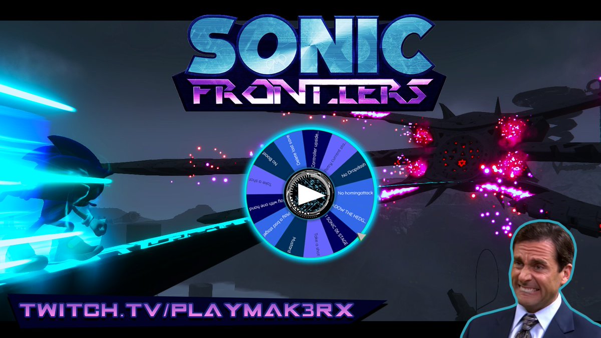 playmak3rx's tweet photo. https://t.co/zfTwcCXyyt

Finally getting to the new Frontiers DLC!
Come goof around with the new sonic wheel I made!
(But be kind pls🤣)

#TwitchStreamers #SonicTheHedgehog #sonicfrontiers #goofy #wheelspin https://t.co/jcPrwpWQkH