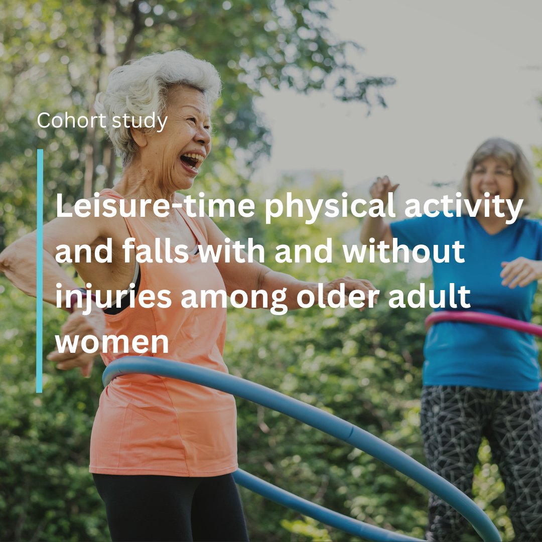 Institute for Musculoskeletal Health (@msk_health) on Twitter photo Following <a href="/WHO/">World Health Organization (WHO)</a> recommendations for leisure-time #physicalactivity is associated with ⬇️ falls in women.
Important cohort study of over 7,000 older women from <a href="/ALSWH_Official/">Australian Longitudinal Study on Women's Health</a> led by <a href="/venisa_kwok/">Venisa Kwok</a> is out now in <a href="/JAMANetworkOpen/">JAMA Network Open</a> 👇👇
jamanetwork.com/journals/jaman… Following <a href="/WHO/">World Health Organization (WHO)</a> recommendations for leisure-time #physicalactivity is associated with ⬇️ falls in women.
Important cohort study of over 7,000 older women from <a href="/ALSWH_Official/">Australian Longitudinal Study on Women's Health</a> led by <a href="/venisa_kwok/">Venisa Kwok</a> is out now in <a href="/JAMANetworkOpen/">JAMA Network Open</a> 👇👇
jamanetwork.com/journals/jaman…