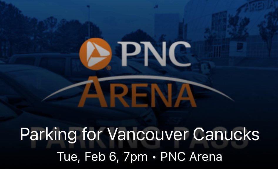 irishmel's tweet photo. I have a parking pass I can’t use for the #Canes Canucks game next Tuesday - leave a comment below if you want it for free! https://t.co/9yxS3qibah