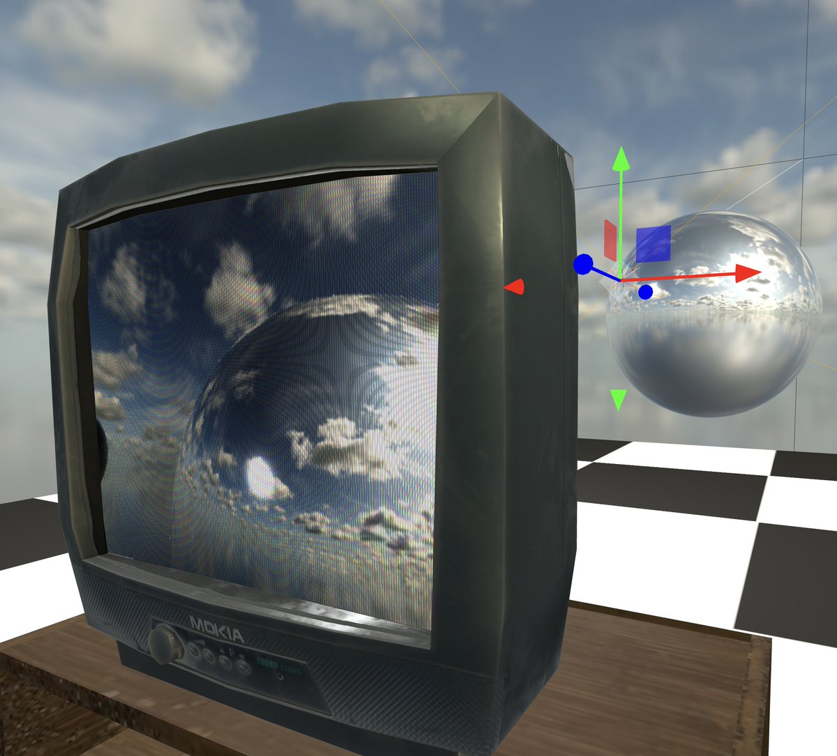 MazepasAndrey's tweet photo. Really loving this CRT Shader with render target, will definitely make a better scene to go with it.

#threejs #webgl #glsl https://t.co/J58CJx39mv