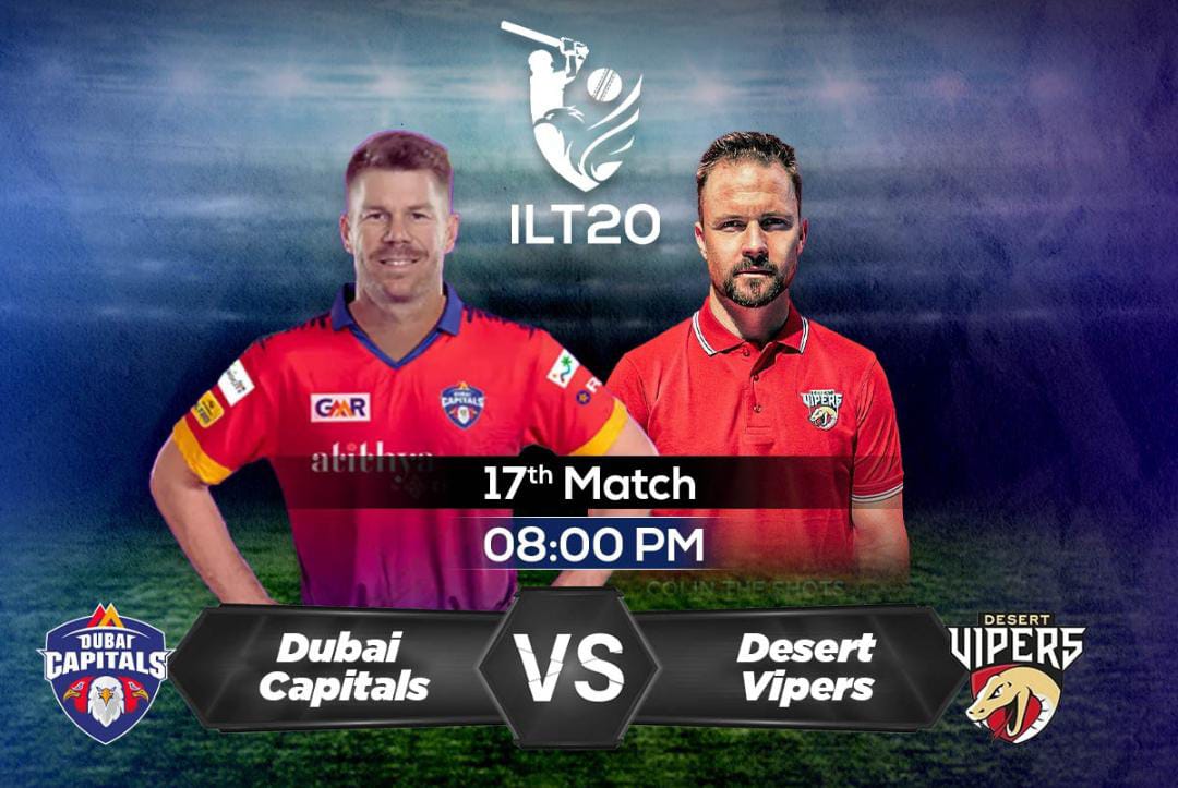 Dubai Capitals vs Desert Vipers Today ILT20 2024 Match 17, Prediction

#DCvDV #DVvDC #DubaiCapitalsVsDesertVipers #DubaiVsDesert #ILT20 #ILT2017thMatch #ILT2024 #ILT20Season2 #UAELeague2024 #ILT20Prediction #ExpertsFreeTips

Check Here- expertfreeprediction.com/uae-internatio…