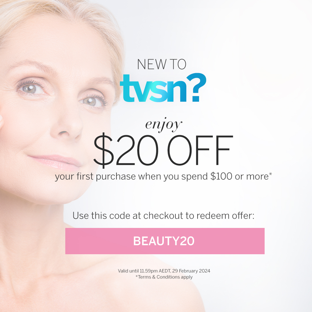 tvsn's tweet image. NEW TO TVSN? Enjoy $20 Off your first order* 💙✨ Ends 11:59pm AEDT 29 February. *Terms &amp;amp; Conditions Apply.

Claim offer here: l8r.it/6AzZ

#TVSN #newcustomer #onlineshopping #shop #gifts #free #promo #promotion #summersale #newyear #resolution #specialoffer