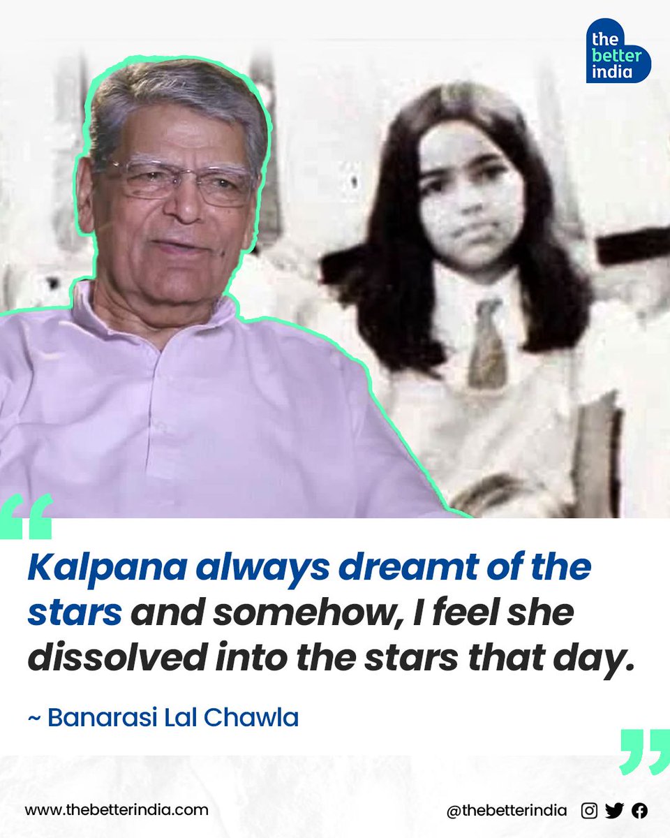 “Her dream was that no one in this world should be deprived of an education. More specifically, no one should miss out on learning about the wonders of science. 

#KalpanaChawla #DeathAnniversary #womeninspace #Astronaut #NASA