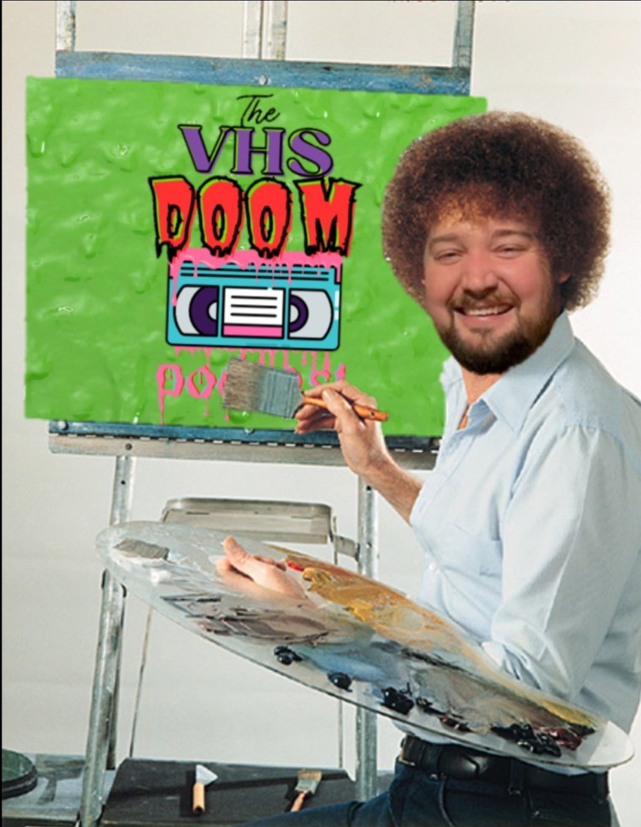 doomboxpod's tweet photo. Thanks to the bearded villain for this one 😂.  I think our show is art @vhsdoompod #HorrorMovies https://t.co/75RA50FIur