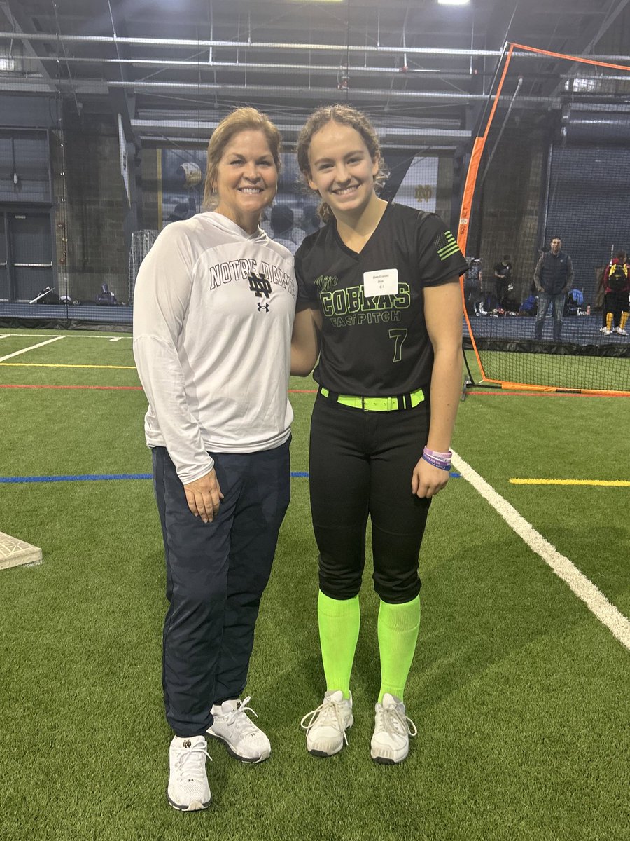 clara_granchi's tweet photo. Thank you @NDsoftball for having me this past weekend at camp. I loved being able to practice with the team and learn more about the program. I’m looking forward to attending another camp in the future!! @NDcoachGumpf https://t.co/GR0fkccAOX