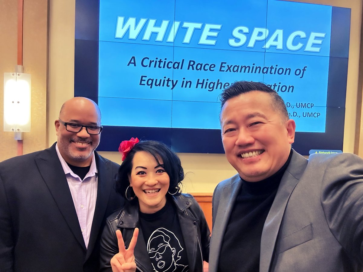 a good day today w/ @DrWillMingLiu and Assoc Dean/Prof Russell McClain. Great audience. Great questions. Great conversations about our theoretical conceptualizations of systemic racism, white space, and white time @UMBaltimore @UMDCollegeofEd @UmdTLPL @UMDLaw ✌🏼