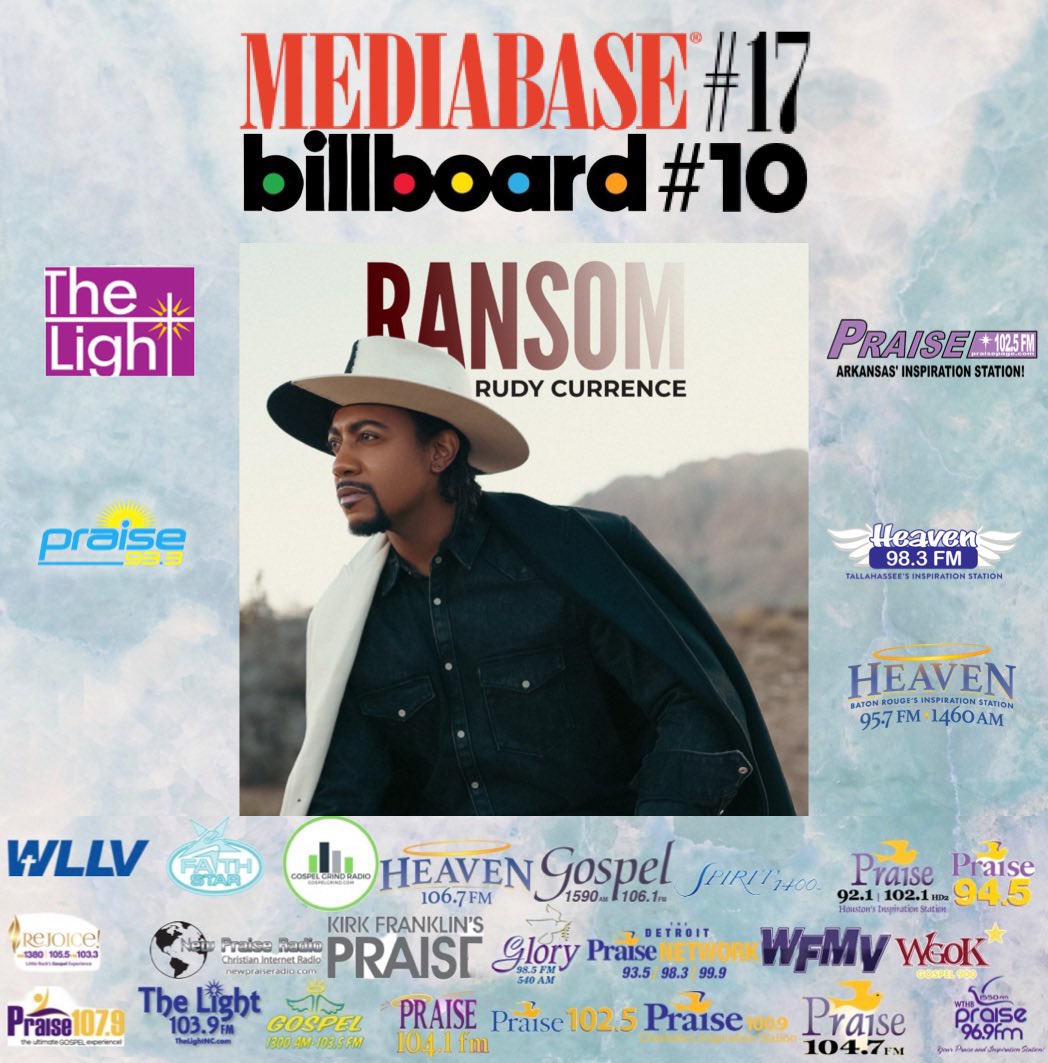 IGATALENTMGMT's tweet photo. 27 stations are pushing up the rotation of “Ransom” by Rudy Currence! 1 stations is giving “Ransom” new airplay!
#igatalentmgmt #explorepage #gospel #gospelmusic #gospelchart #gospelradio #gospelairplay #ransom #rudycurrence #worship #praise #music https://t.co/ncR4Qs11nL