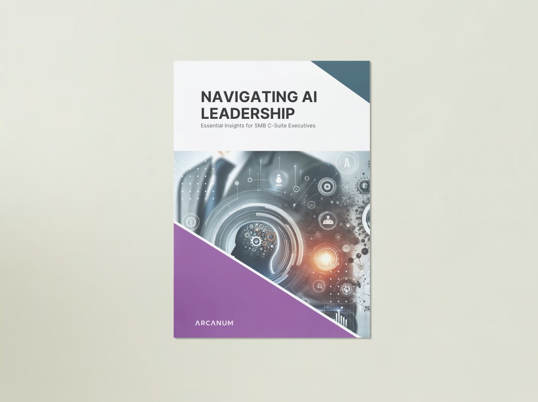 🚀 Our new #eBook, "Navigating AI in #Leadership," is here! 

Learn how to lead confidently in the age of #AI while maintaining ethical standards. 

Find it here: arcanum.ai/support-docume…