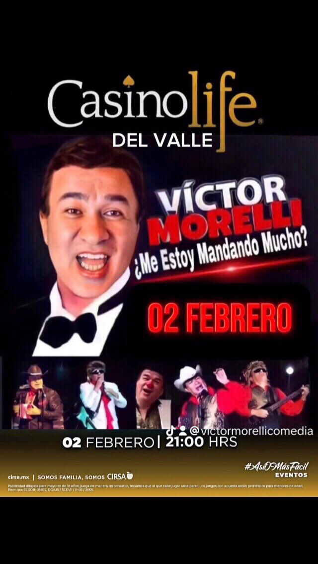 VictorMorelli's tweet photo. Los esperamos 02 Febrero 21:Hrs Av. de los Insurgentes Sur 1288,Ciudad de México, CDMX https://t.co/uo9pGbPGnR