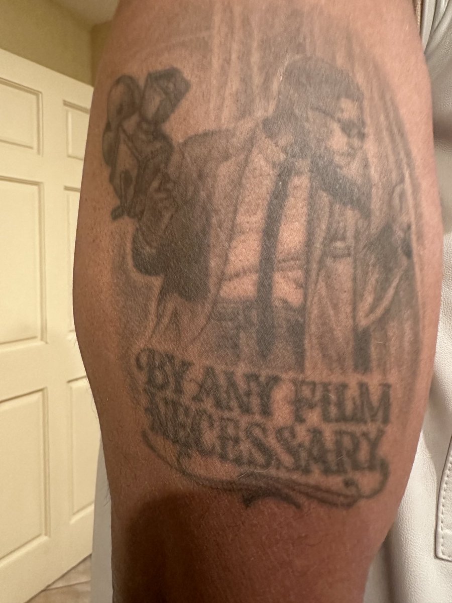 RocktheFilm's tweet image. My tattoo has been a North Star for several years. Let’s make the world better By Any Film (or TV show) Necessary. #MLKX #Swagger