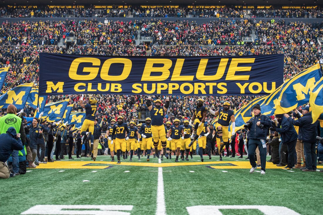 Had a great visit with @CoachMikeElston today. Honored to receive an offer from the National Champions @UMichFootball #GoBlue #offer22