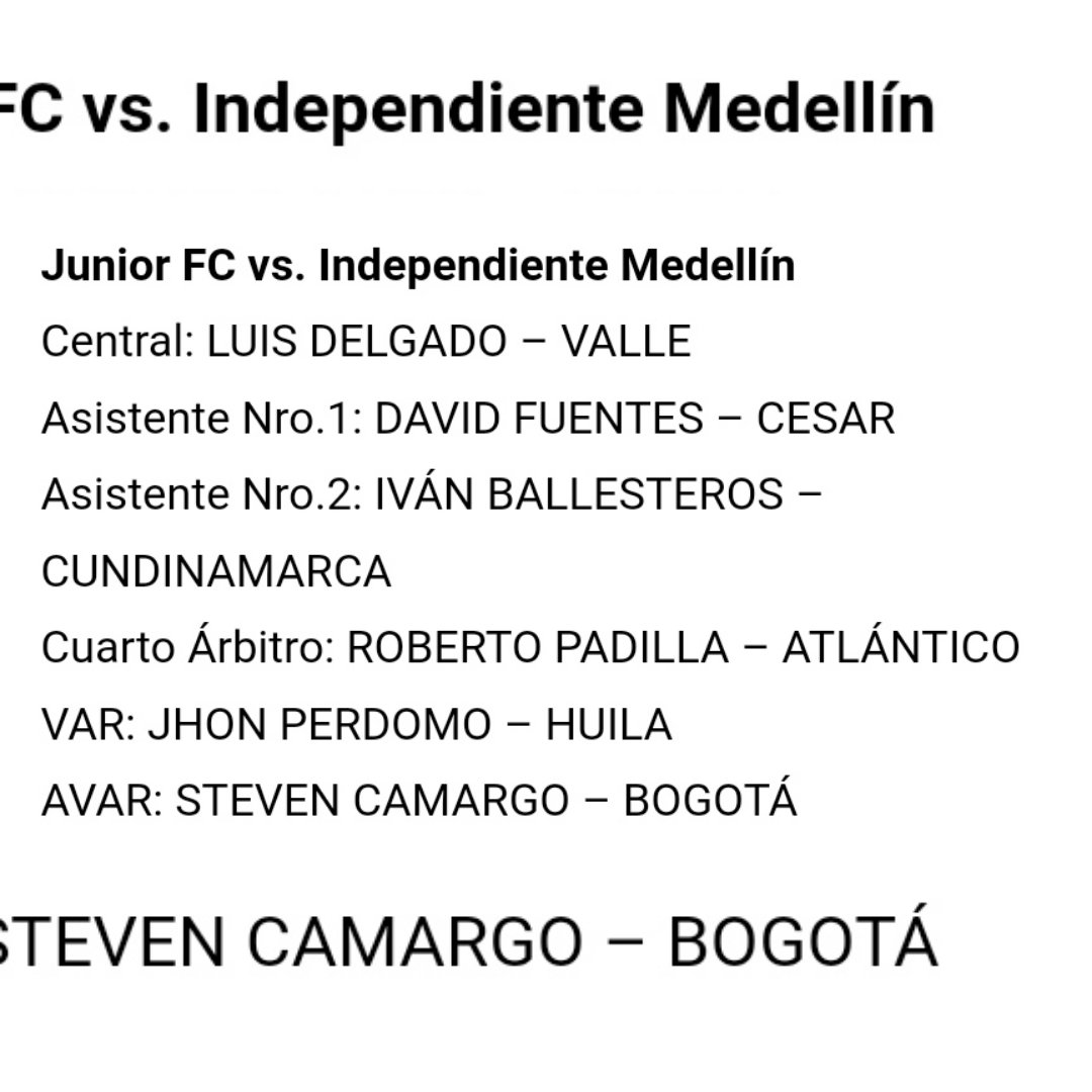 JuanAristiAngel's tweet image. Jueces de @JuniorClubSA vs @DIM_Oficial por #Fecha3 de @LigaBetPlayD I de @Dimayor del 2024 jueves 1 febrero desde 8:20pm en Metropolitano, transmite desde 6:30pm @alrojovivodim de @ondas1350am y #LaPoderosa 106.6 FM, narra @elgeneral1350, hay #EstadioVirtual en Hotel Tequendama