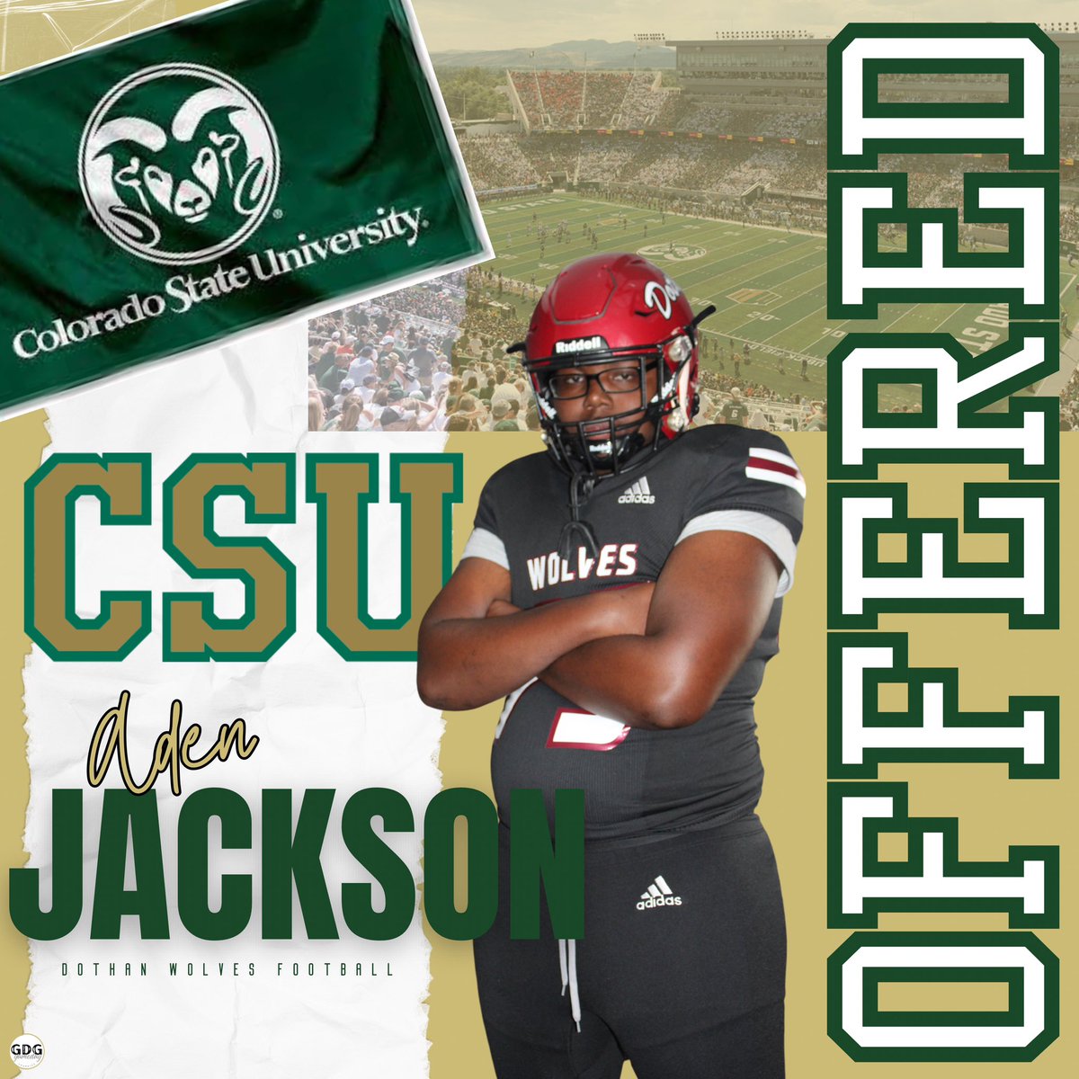 Aden Jackson (@aden_jackson75) on Twitter photo Fired up to have been offered by Colorado State University! <a href="/CSUFootball/">Colorado State Football</a> <a href="/BillyBestOL/">Bill Best</a> <a href="/DothanWolvesFB/">Dothan Wolves Football</a> <a href="/COACHJEDKENNEDY/">Jed Kennedy</a> <a href="/CoachHansonII/">Jackson Hanson</a> <a href="/coachBiezuns/">John Biezuns</a>
<a href="/AL7AFootball/">Alabama7AFootball</a> <a href="/HallTechSports1/">Hall-Tech Sports</a> Fired up to have been offered by Colorado State University! <a href="/CSUFootball/">Colorado State Football</a> <a href="/BillyBestOL/">Bill Best</a> <a href="/DothanWolvesFB/">Dothan Wolves Football</a> <a href="/COACHJEDKENNEDY/">Jed Kennedy</a> <a href="/CoachHansonII/">Jackson Hanson</a> <a href="/coachBiezuns/">John Biezuns</a>
<a href="/AL7AFootball/">Alabama7AFootball</a> <a href="/HallTechSports1/">Hall-Tech Sports</a>