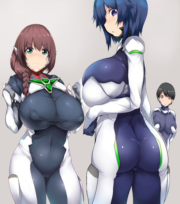 ルルちゃん以外の女性陣にもぴっちりスーツを着て貰いたかった  灬'ิω'ิ灬 ⎞  ミユちゃんとホノカちゃんは非戦闘員だけど #勇気爆発バーンブレイバーン #ブレバン #anime_bbb 