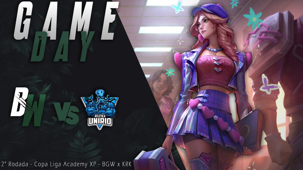 Hoje, temos mais um confronto emocionante na Copa Liga Academy contra a <a href="/unirioesports/">UNIRIO Kraken eSports</a> .
 Vamos com tudo, pois cada partida daqui para frente será crucial. #GoBGW 💚🤍🐺
