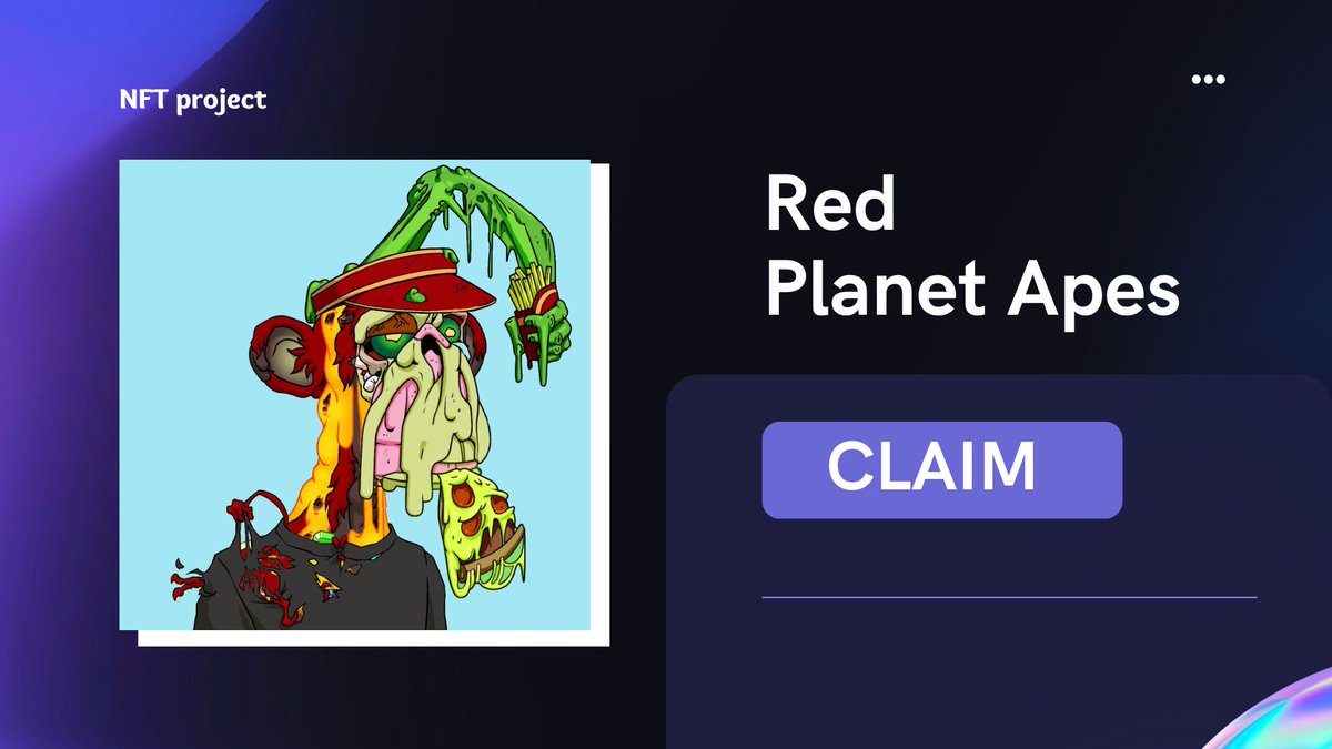 PepperCrypto_'s tweet photo. Red Planet Ape NFTs Mint Live 🎉

Join Giveaway ✅
Retweet ✅

👇GO👇
https://t.co/SCaSJLtyxS https://t.co/hHGsPFk3qV