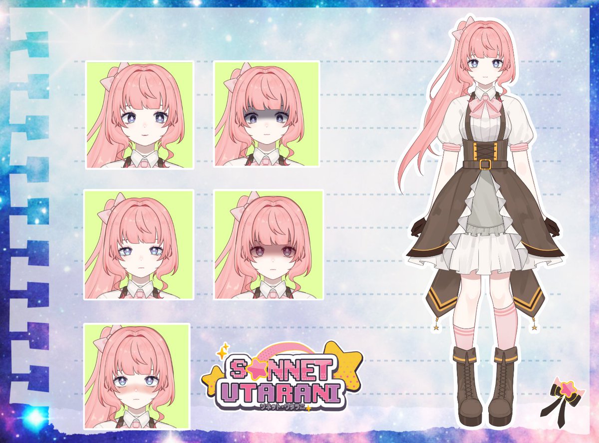 Sonnetutarani's tweet image. Terimakasih atas dukungannya semua~! akhirnya Sonnet keluar dari basement!!

here is Sonnet Utarani&apos;s simple character sheet

#Vtuber #SonnetUtarani #Vtubersheet