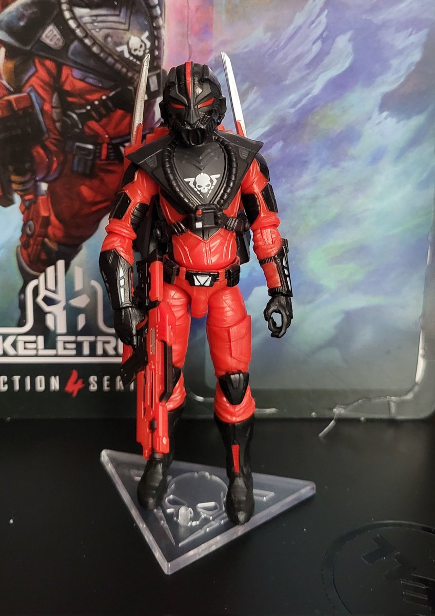 ImpHolocron's tweet image. The new Wolf Troopers from the Roboskull MKII Kickstarter are incredible. The new elbow joint on the 4" figure is well done. The new "Go-Ring" design of the 3.75" figure is my favorite though. #Roboskull #Skeletron