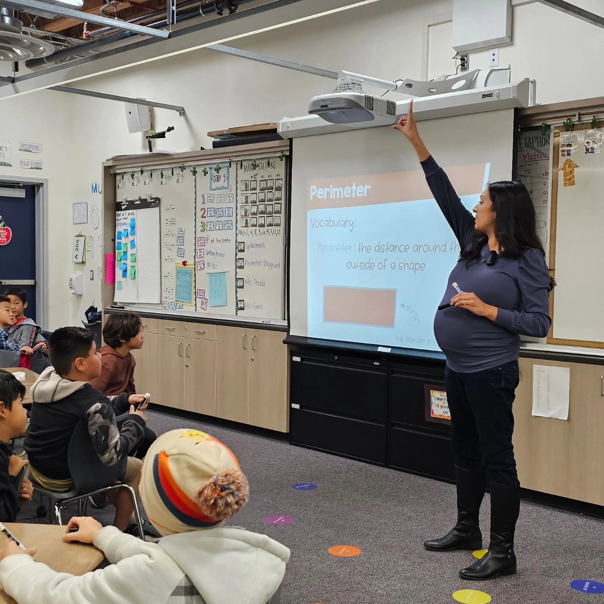 collegewood_el's tweet image. Mrs. Pereda provided students with a clear learning objective, explicit vocabulary instruction and step by step modeling in math. Plus her centers are engaging and fun! #cultivatebelonging🌱 #developingmindsnurturinghearts #mathinstruction