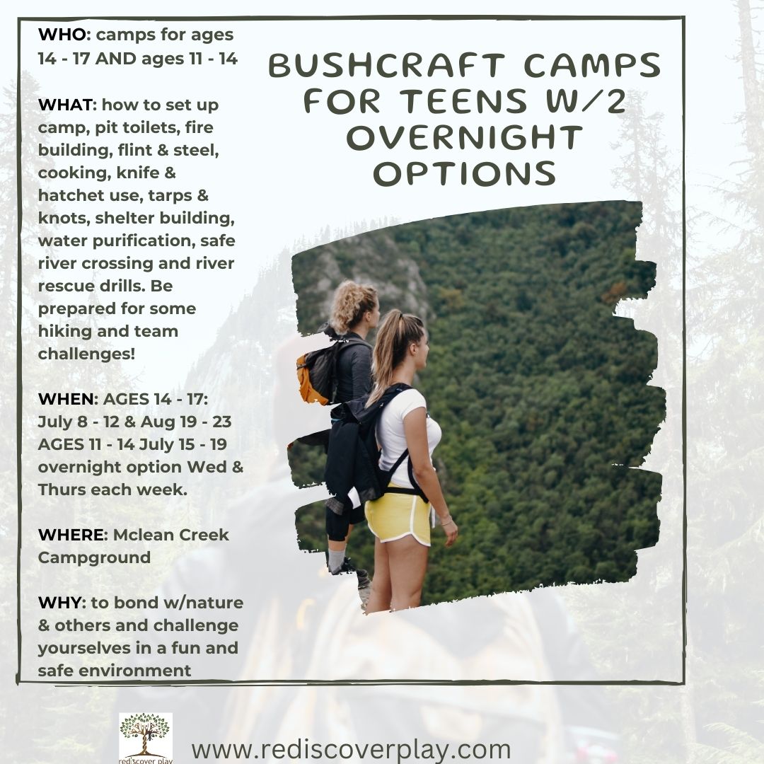 TEEN Summer Camps: L Mclean Creek Campground. Ages 11 - 14 and Ages 14 - 17. TWO overnight options. Bushcraft, team challenges, hikes& more! @mcleancreekcampground #braggcreek #priddis #springbank #millarville #cochrane #calgary #summercamps2024 #teencamps #youth  #summer