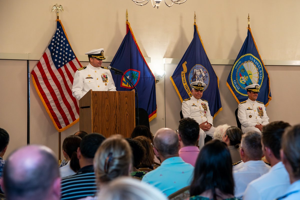 Capt. John T. Frye relieved Capt. Michael D. Luckett as commanding officer of U.S. Naval Base Guam (NBG) during a Change of Command ceremony held at Top o’ the Mar in Asan, Jan. 26. Fair winds and following seas Capt. Luckett & welcome aboard Capt. Frye!