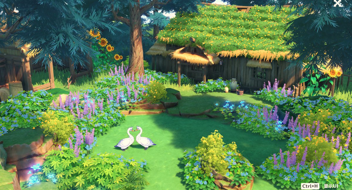 Swans in the woods🦢
#原神 #塵歌壺 #sereniteapot