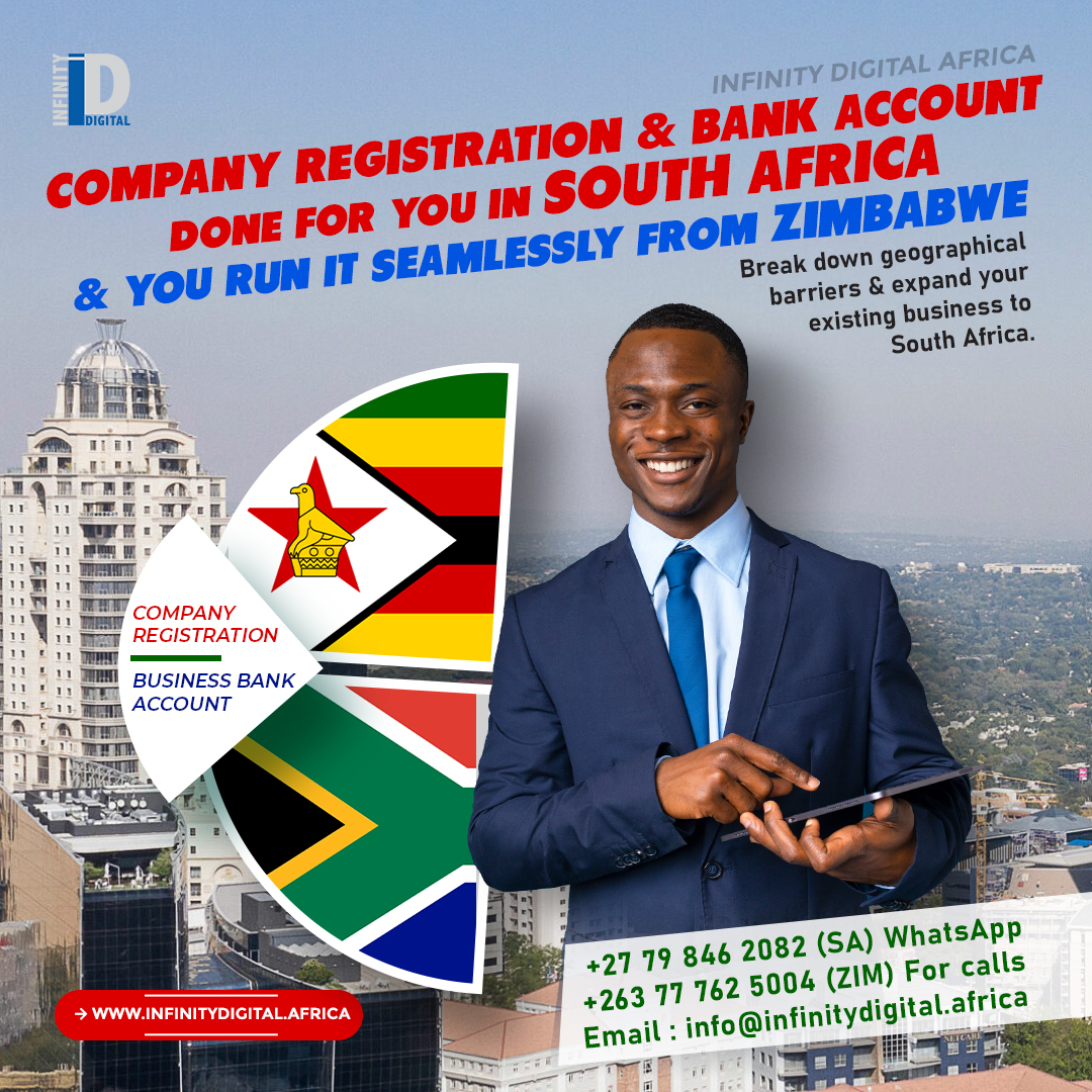 arnoldino's tweet photo. @daddyhope Company Registration and Bank Account opening done for you in South Africa and you can run it seamlessly from Zimbabwe.
Business Start-up Solutions
- Company Registration
Get a South African Bank Account
- Online Business Banking
- Make Global Payments Easy
+27798462082 WhatsApp https://t.co/L4y3sD6JLI