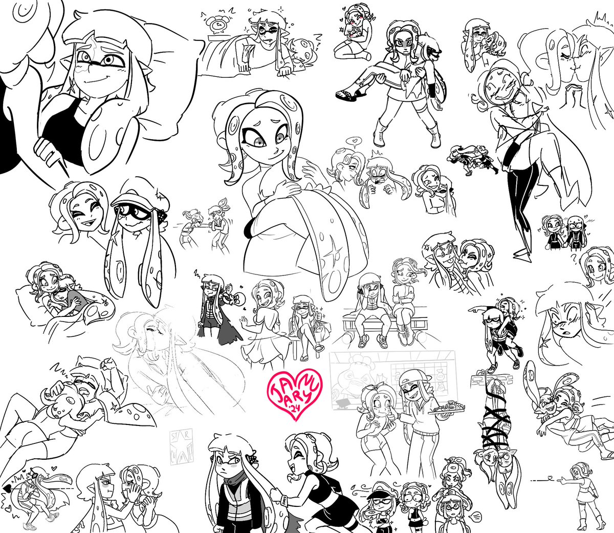 artsystarfish's tweet photo. 31 days of agent 24 🦑💕🐙 #splatoon #agent24 https://t.co/hMCtAYeycR
