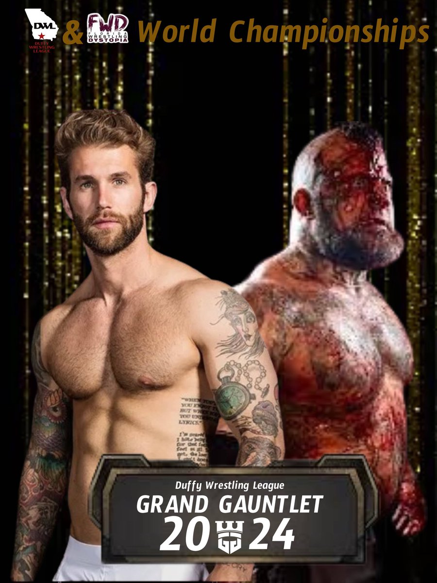 PWCUniversal's tweet photo. There will be only three matches at the 2024 #GrandGauntlet!
The men's Gauntlet.
The women's Gauntlet.
And the rematch. For the #DWL & #FWD World Championships in a Dystopia Rules match!
Feb. 18 LIVE from Nashville, TN! https://t.co/YJAEvSPK87