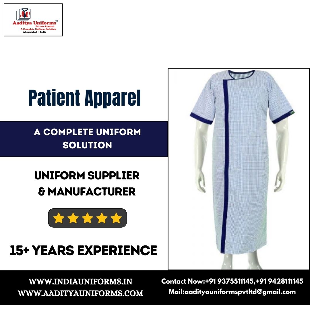 Patient Apparel Available At Aaditya Uniforms

#PatientApparel
#HospitalFashion
#MedicalWear
#HealthcareStyle
#ComfortableCare
#RecoveryWear
#HospitalChic
#WellnessWear
#PatientComfort
#MedicalFashion
#StayComfortable
#HealingStyle
#Aadityauniforms
#ahemdabad