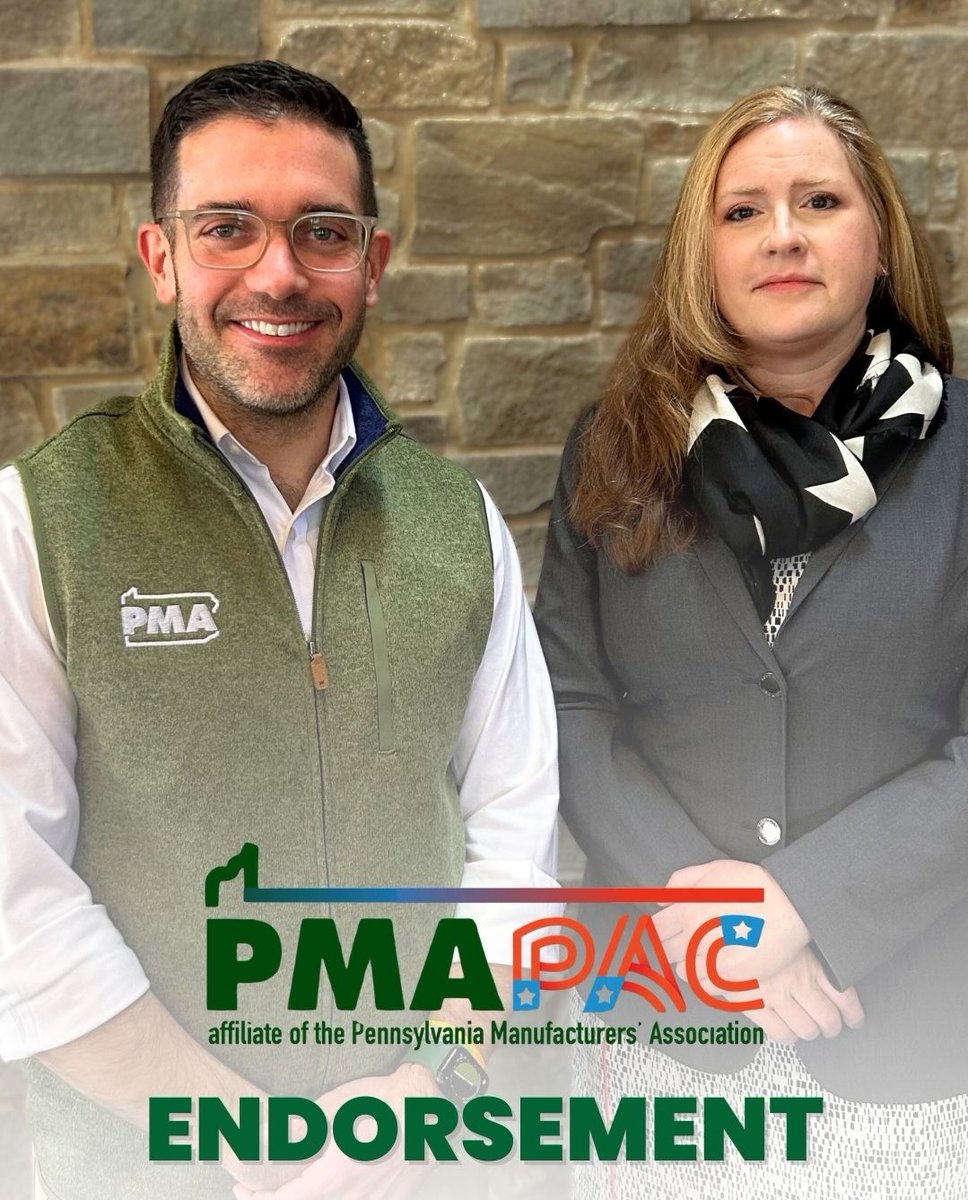 CandaceForPA's tweet photo. I would like the thank the PA Manufacturers' Association for the endorsement! It is an honor to partner with a PAC designed to assist in building stronger local businesses, speak up for better employee wages, and advocate for more competitive business taxation rates! https://t.co/vJavHuF5JL