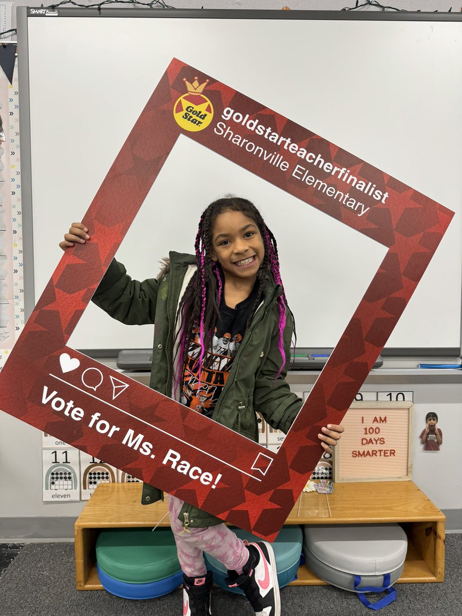 Ana_Race4's tweet photo. Today I was chosen as a Top 10 finalist for the @goldstarchili Teacher Award! I am so grateful to all my coworkers and parents who nominated me. My students kept asking when they were getting cheese coneys, so it’s time to win them some! Text “Race” to 24454 to vote #SHElem #AAGV https://t.co/nHn8eemwee