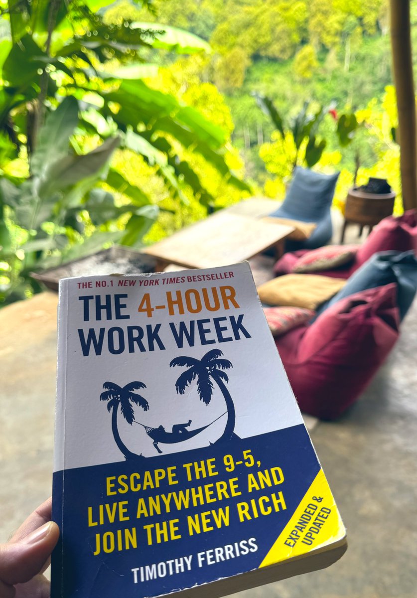 MarcusMusashi's tweet photo. Ha! Just saw this old classic in some lost village in Bali. How cool to see this book after having read it like 10+ years ago and me living that exact life.
Thanks for the inspiration @TimFerrissShow - #fourhourworkweek https://t.co/2a0AlUXLEI