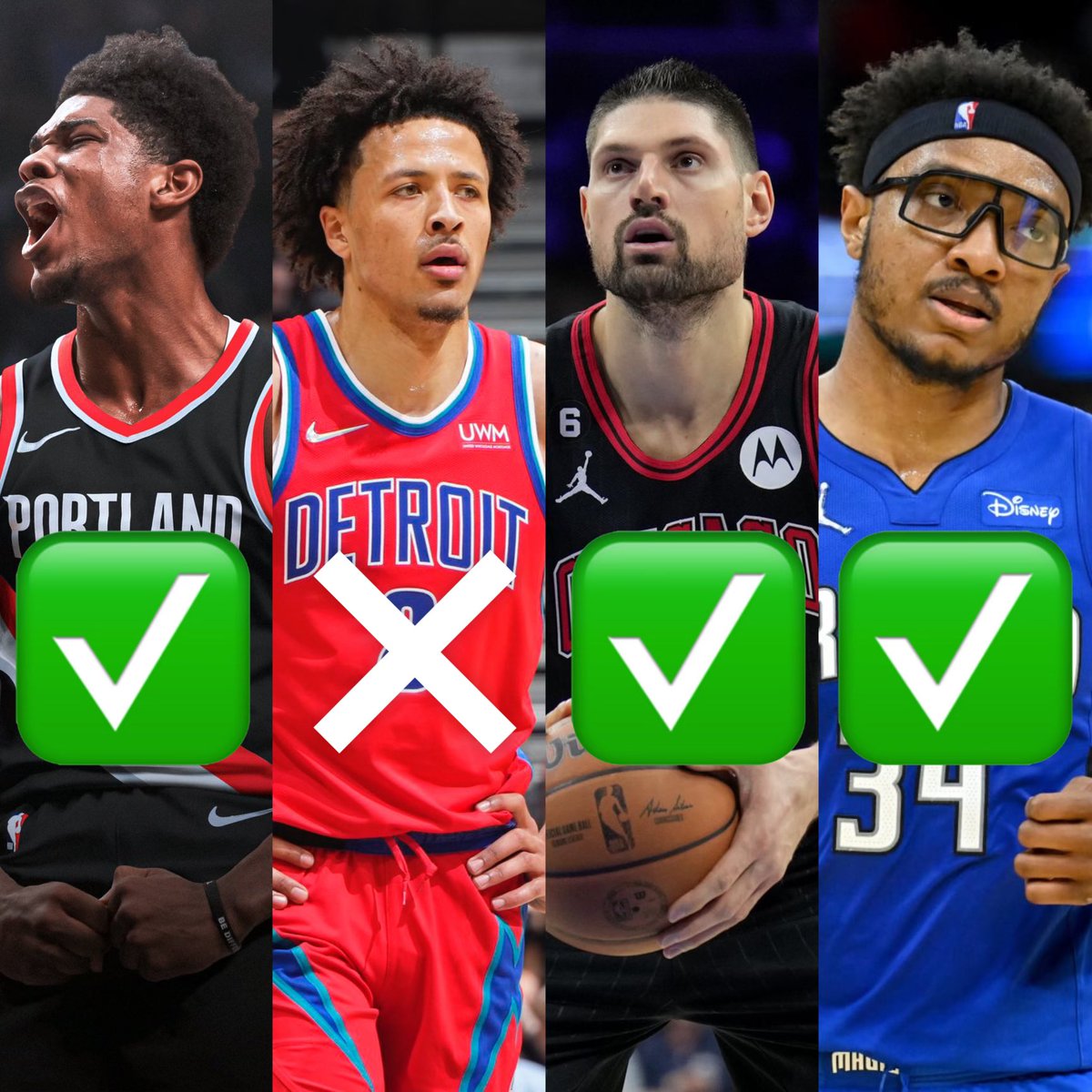 austinsprops's tweet photo. $50 to someone who likes this!

Another Great Night💰

Wendell Carter 18.5 PR “O”✅
(-115)Fanatics
Nikola Vucevic 17.5 Pts “O”✅
(-110)FD
Scoot Henderson 9.5 Pts “O”✅
(-120)DK
Cade Cunningham 3.5 Rebs “O”✖️
(-130)FD

Underdog Power Play✅

7-2 run to end January. Not satisfied, we’re building off this!

I appreciate all of you who continue to rock with me daily❤️