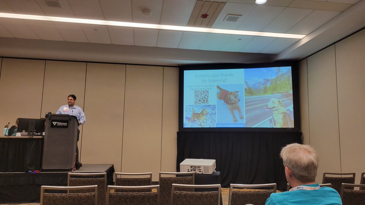 When your dog's name is Coriolis, you have to show pictures of them in your #AMS2024 talk, right?