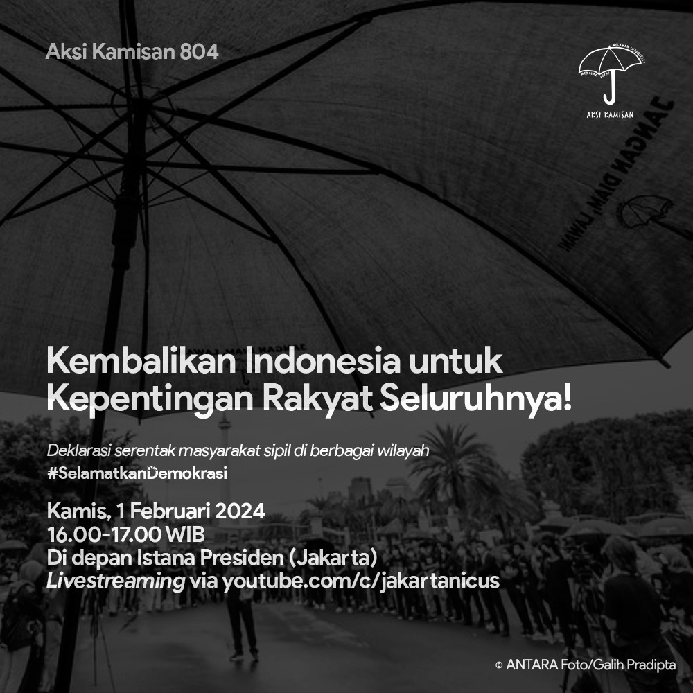 sumarsih11's tweet photo. Pemilu harus berorientasi pada kepentingan rakyat, bukan penguasa.

Yang peduli kemanusiaan, ayo gabung @AksiKamisan pada hari ini tg. 1/2/'24 jam 4-5 sore di depan Istana Presiden, Jakarta.
@dipanggilwawan korban Tragedi Semanggi I -13 November 1998. https://t.co/7xotbiSKK2