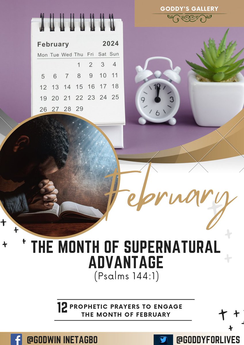 Goddyforlives's tweet photo. Happy New Month, join in via this link to engage prophetic prayers for the month of February... https://t.co/q13yCbxJwI https://t.co/4mvYvBizJ0