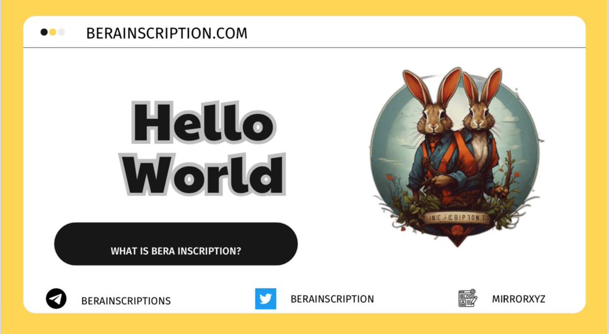 ApesOrdinal's tweet photo. π #Bera #Inscription has officially launched on the @Berachain ecosystem!
πβ¨ Don't miss the chance to be among the early adopters. πͺ
π‘ Quickly visit https://t.co/zSW1AmYefX to become our early access users. π
#BeraInscription #Berachain #EarlyAccess https://t.co/jp72bCvWex
