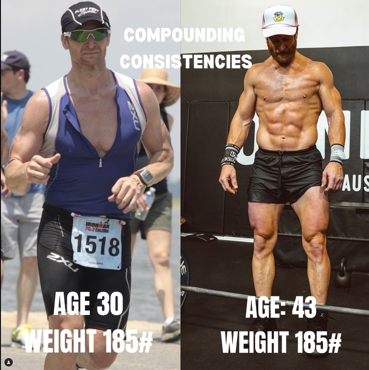 burninganchor's tweet photo. Read this if you're a long distance runner

(or you train for endurance)

This is Eric Hinman

A wellness influencer on the gram (erichinman)

A lot of his posts highlight his shift in training styles

He was once an endurance athlete

But now he focuses on Strength training

He's in his 40s

Look at him

Peak masculine state

The lesson?

If you're a man who cares about his hormones...

Train the right way.

Stop running

Start lifting.