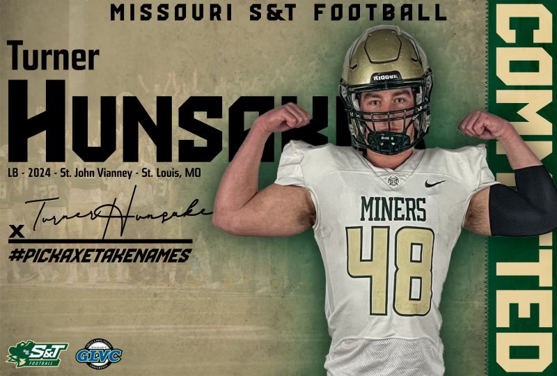 I’m excited and grateful to announce I have committed to continue my academic and athletic career at Missouri S&amp;T. Thank you <a href="/coachball_FB/">Andy Ball</a> for the opportunity. I’d also like to thank my family, coaches, friends, and most of all, God, who made this all possible. #pickaxetakenames