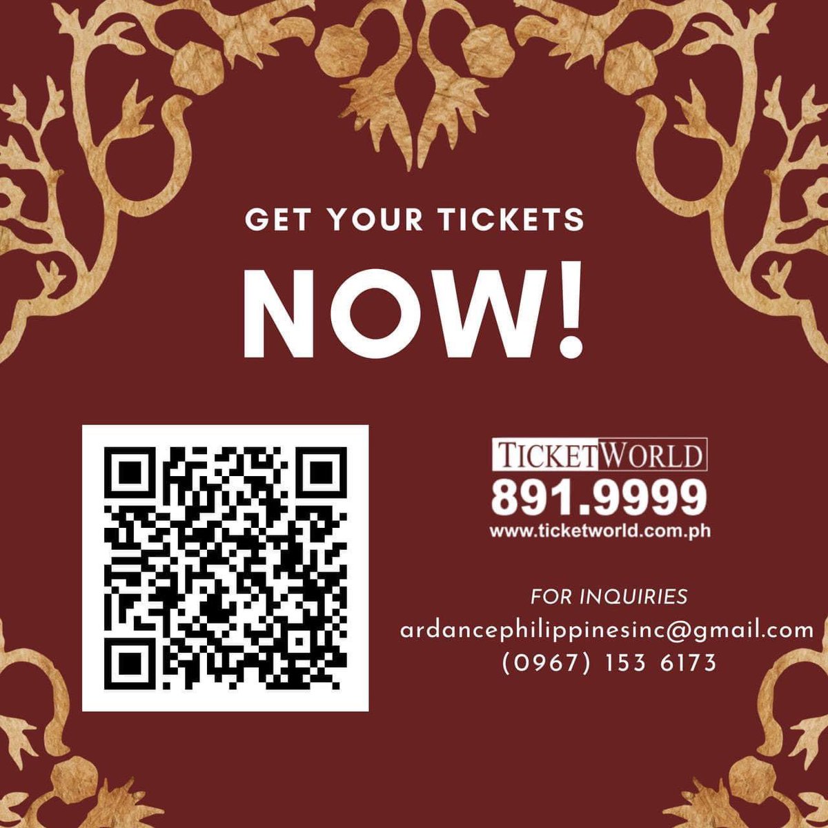 karyllespotify's tweet photo. #RamaHari2024 Ticket On Sale!
Special discount for all who will buy tickets for RAMA, HARI during this weekend of CCP’s PASINAYA 🎉
Discounted ticket prices apply when you buy at the CCP Box office from Feb. 3-4.
#ardanceph #AliceReyesDancePhilippines #ARDP #ARDPdanceartist https://t.co/9SmSghdhV9