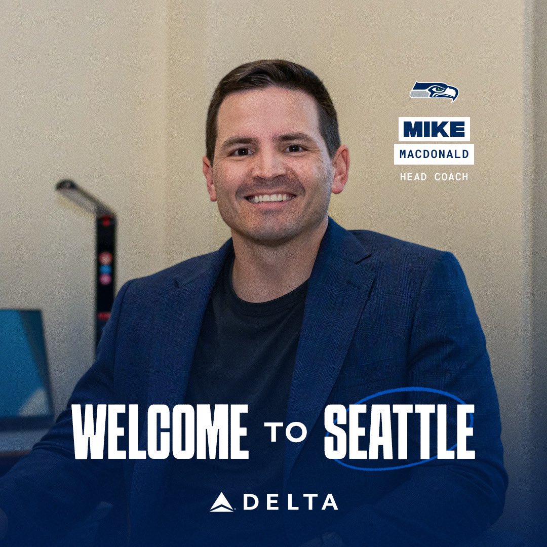 Welcome to the Emerald City, Coach! #GoHawks x @Delta