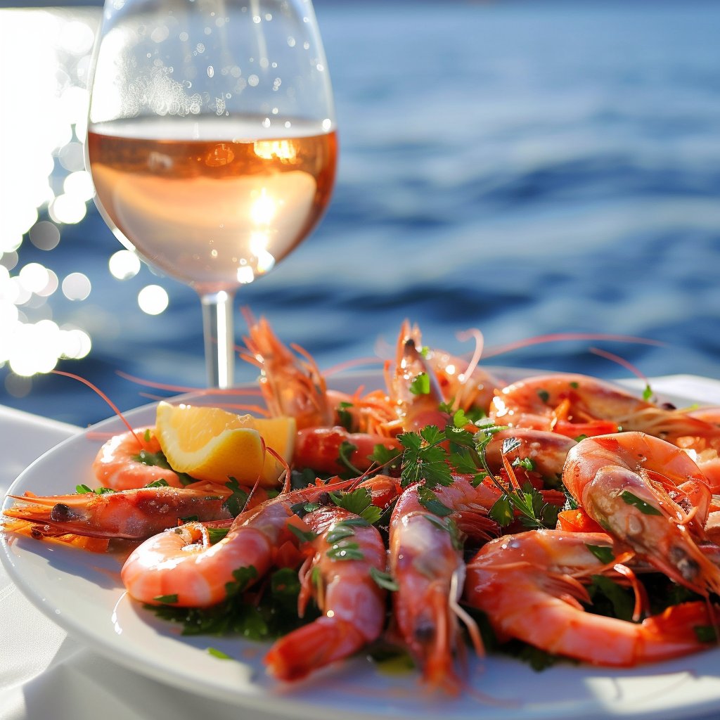 Auch im Winter ein Genuss: Erlebe spanische Lebensfreude mit meinem Gambas-Rezept! Sonnige Terrasse, aromatischer Kräutersalat &amp; nussiger Ajo Blanco – hol dir Andalusien nach Hause, egal bei welchem Wetter! 🦐🍃❄️ #gambas #WINTER